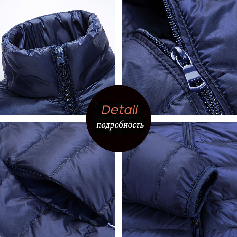 Doudoune coupe-vent imperméable pour hommes, vestes décontractées pour hommes, chaud, printemps, automne, hiver, toutes saisons, 90%