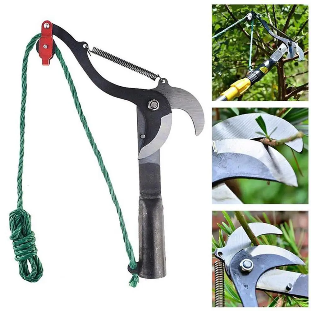 Manual Pruner High-Altitude Branch Scissors Extendable Fruit Tree Pruning Saw Cutter Garden Trimmer Tool With Rope Garden Shears