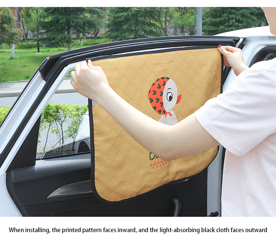 Cortina magnética en la ventana del coche, cubierta parasol, parasol Universal de dibujos animados para ventana lateral, protección UV para chico, bebé y niño