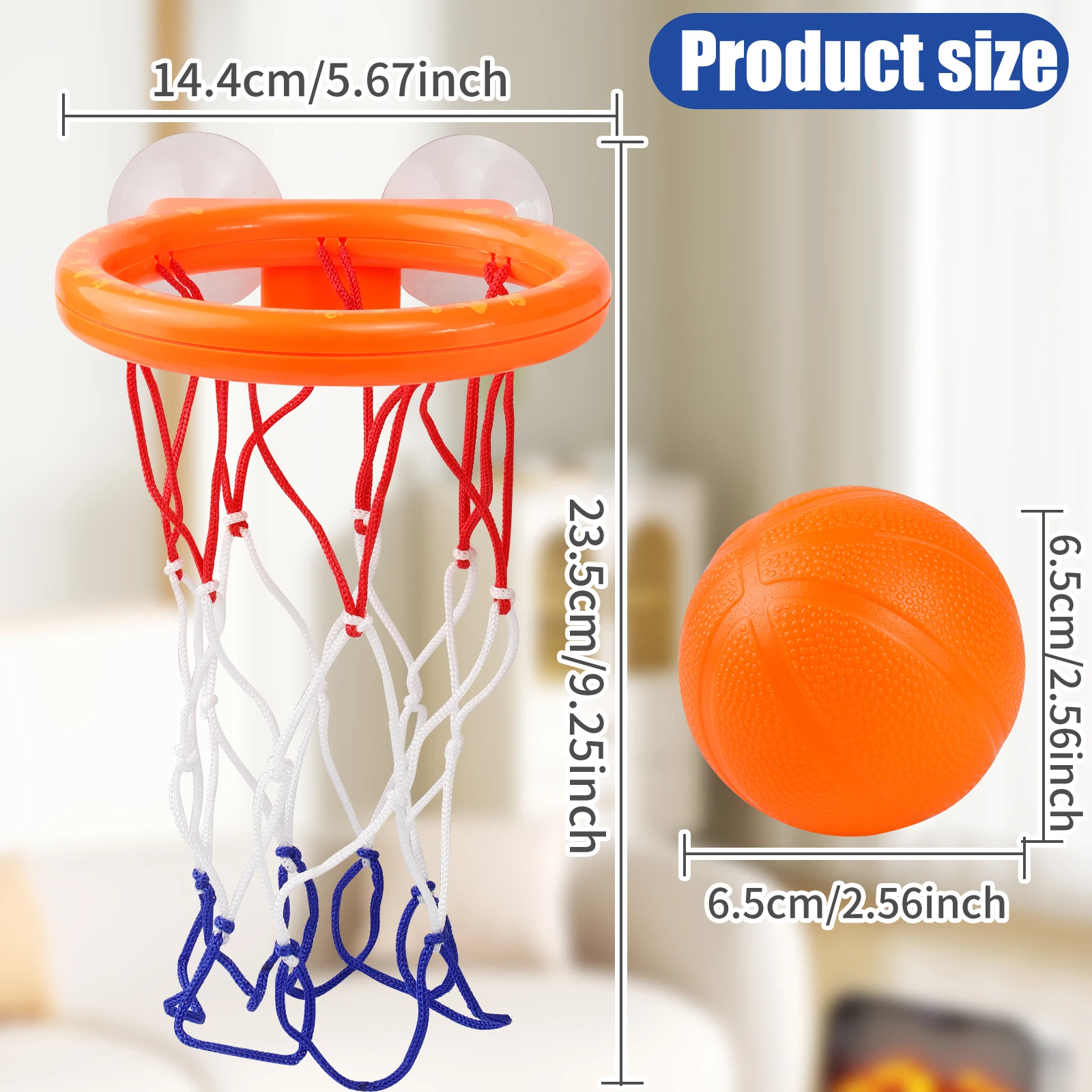 Giocattoli da bagno: mini canestro da basket per vasca da bagno, canestro da basket con ventosa e set di palline, Halloween/Natale