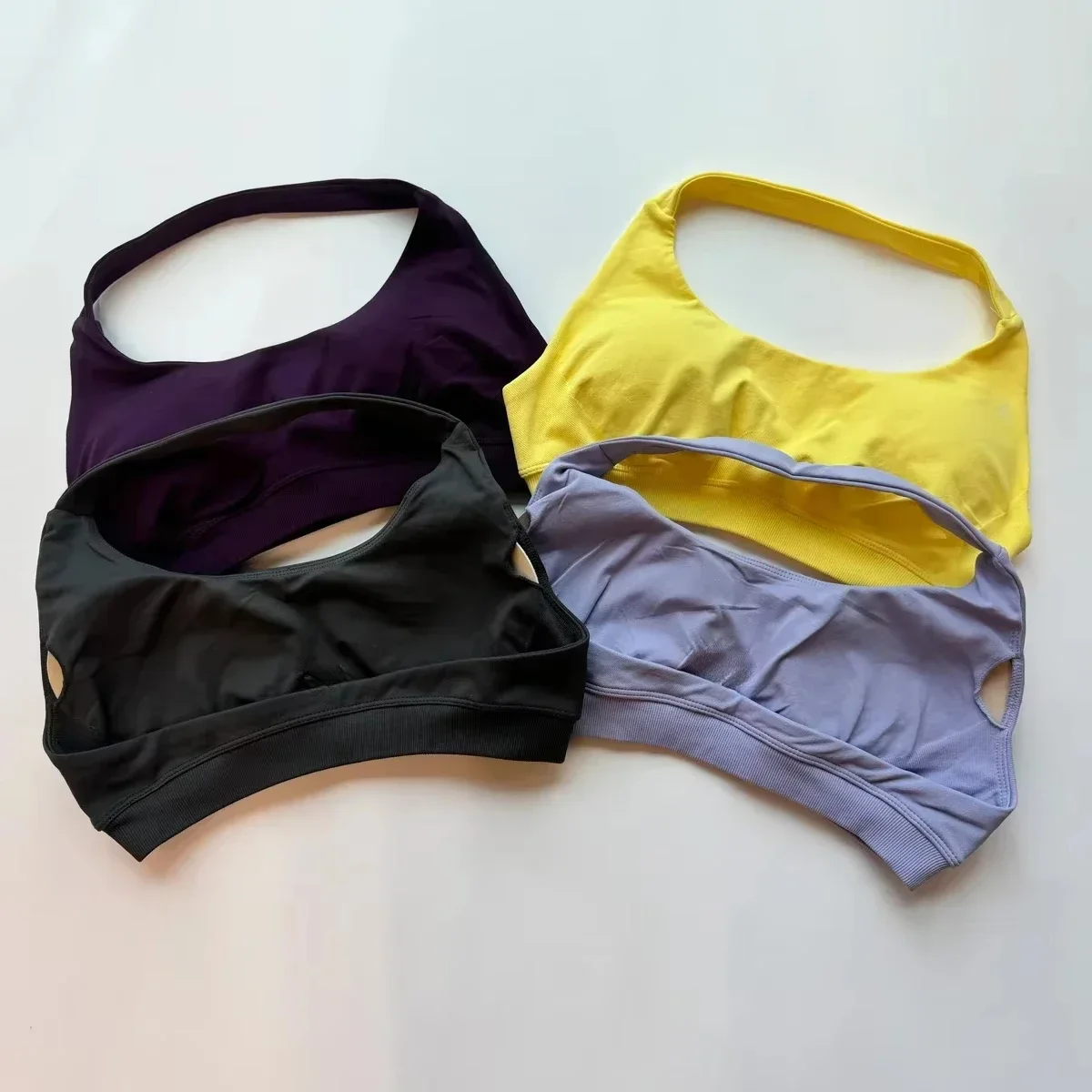 Sujetador deportivo de impacto para mujer, Top Halter sin costuras, soporte alto, realce de impacto, espalda abierta, ropa de gimnasio, ropa interior de entrenamiento de Yoga y Fitness