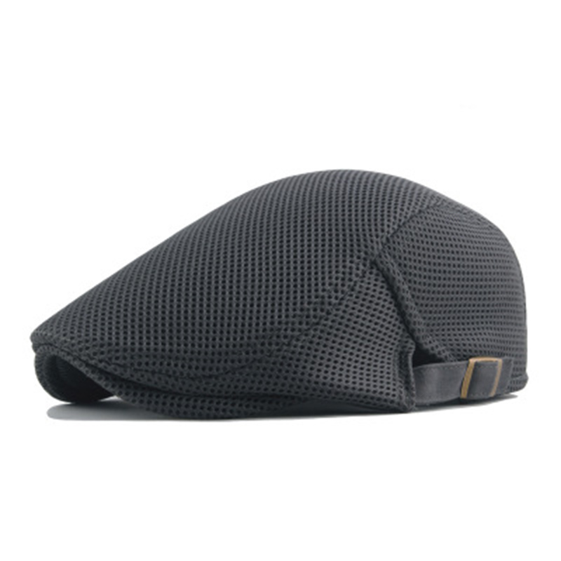 Gorras de malla para hombre, sombreros de pintores británicos, boinas ventiladas para primavera y verano, gorra plana ajustable, boinas de Hip Hop