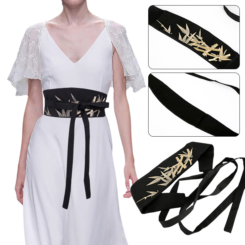 Cinto kimono tradicional japonês feminino, espartilho com borla, cinto largo, guindaste yukata, acessórios de fantasia
