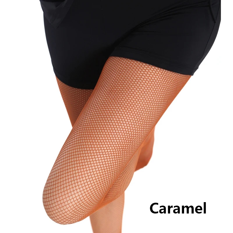 Simplejewel, medias latinas sin costuras para mujer, medias de red para niñas, para salón de baile, Samba, Tango, baile, pantimedias, vida Normal