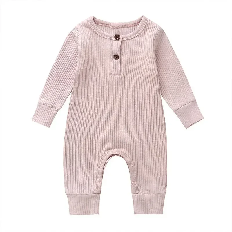 Tuta da tutina in cotone a costine a maniche lunghe per neonato primavera autunno neonato