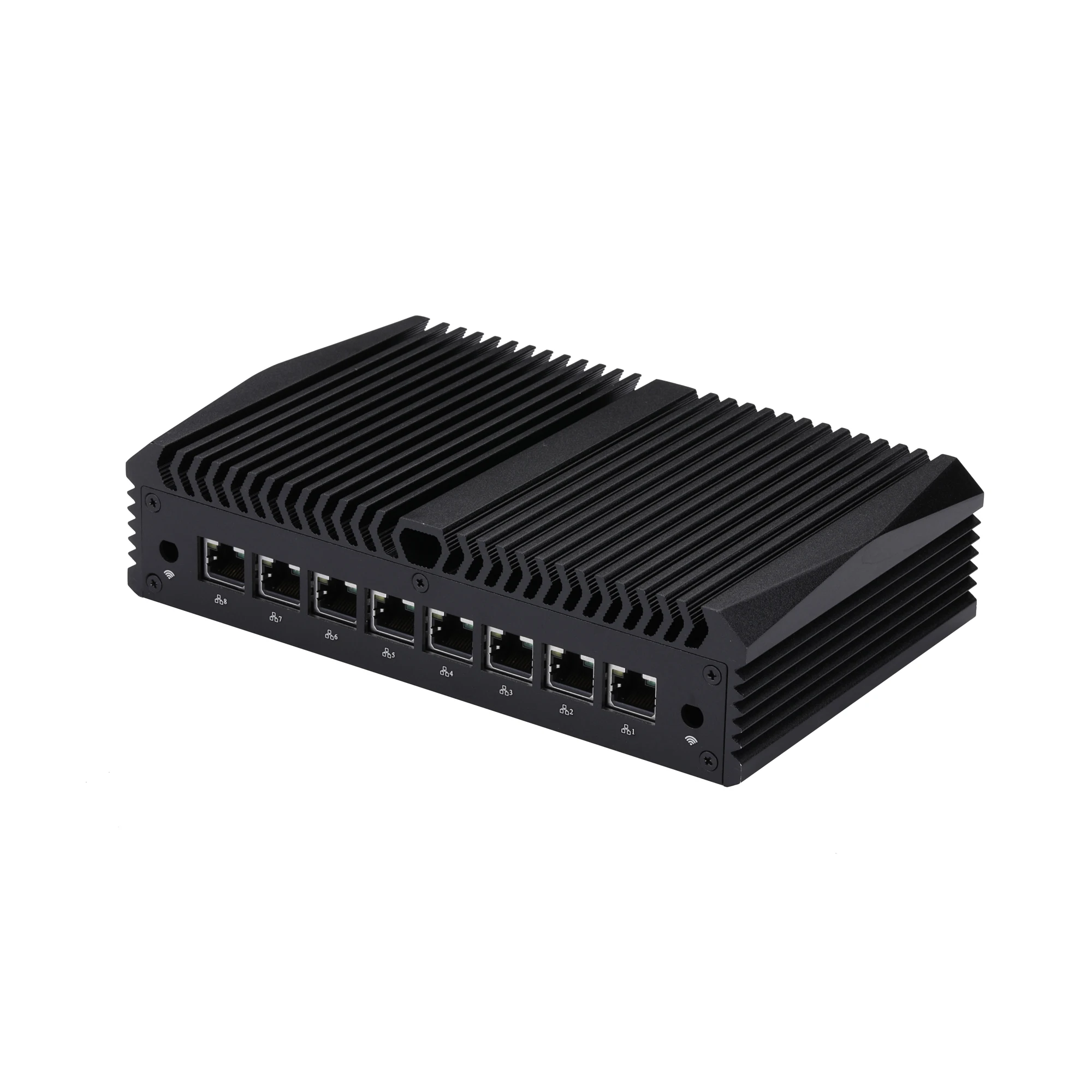 Qotom-Mini computador Fanless, 8x2.5G Lan,Gen 8o, 10o, 4305U, 10110U, 10210U, 10710U, DP, 4USB 3,0, Proxmox, pfsense