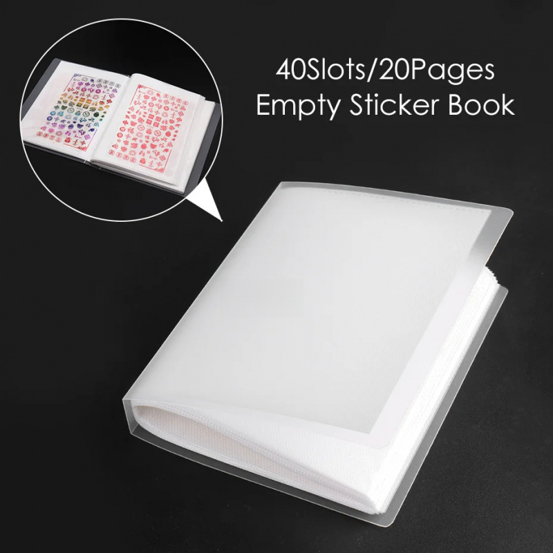Aufbewahrungsheft für Nagelaufkleber ​ Große Kapazität Lagerung leere Seiten Design Aufkleber Sammlung Display Buch Nagel Werkzeug Begleiter