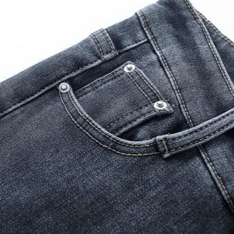 Plus Samt Verdickung Jeans Frauen Winter Herbst Warm Halten Vintage Taschen Koreanische Tasten Einfarbig Alle-spiel Streetwear Chic