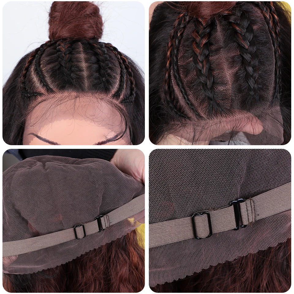 13x7 peruca frontal do laço 30 "rizo com cabelo do bebê para as mulheres parte livre peruca frontal do laço de alta temperatura onda de água peruca sintética