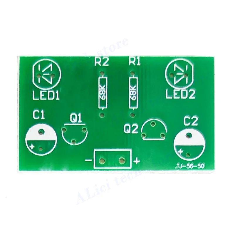 Semplice circuito flash Oscillazione multiarmonica Kit di saldatura fai-da-te Parti di montaggio per formazione per esperimenti elettronici