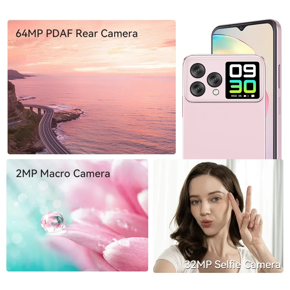[Envio do Brasil] Cubot Hafury V1, smartphone Android, Octa-core, 16 GB de RAM (8 GB + 8 GB estendidos), 256 GB de ROM, tela dupla, câmera de 64 MP, NFC, versão global, Duplo SIM Duplo 4G celular, celulares em promoção