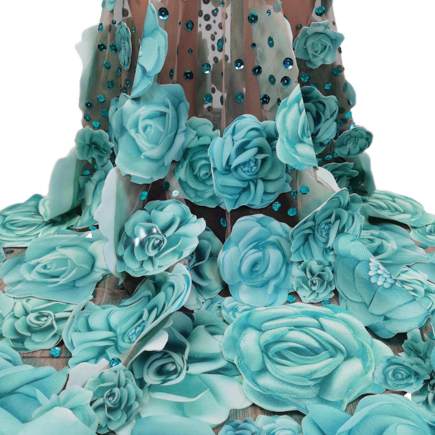 Huaxianzi-ラインストーンメッシュドレス,透明,人魚,花,メッシュ,マキシ,ステージウェア,歌手,パフォーマンス,コスチューム,結婚式,誕生日パーティー