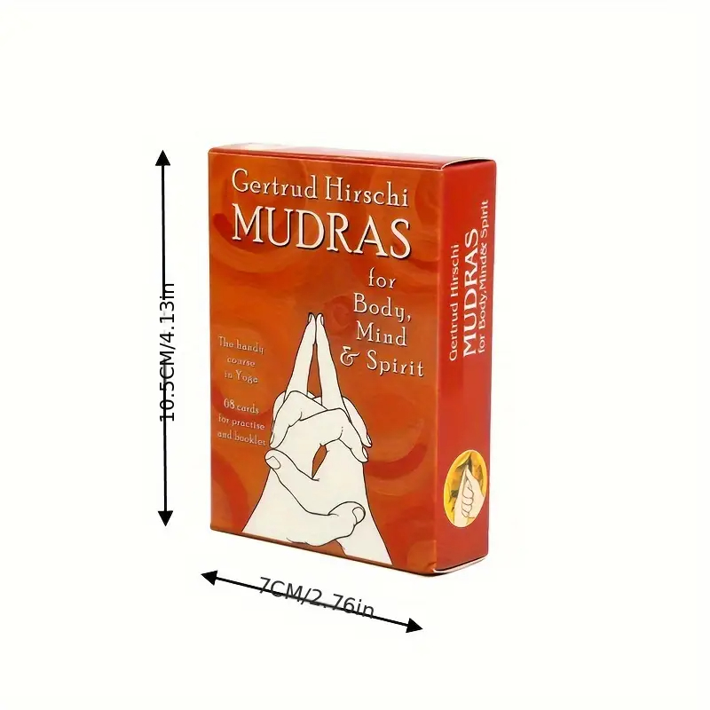 1 caixa de 68 cartas mudras para mente corporal e espírito, conjunto de cartas de tarô para iniciantes para cartas de prática baralho de cartas oracle de tarô