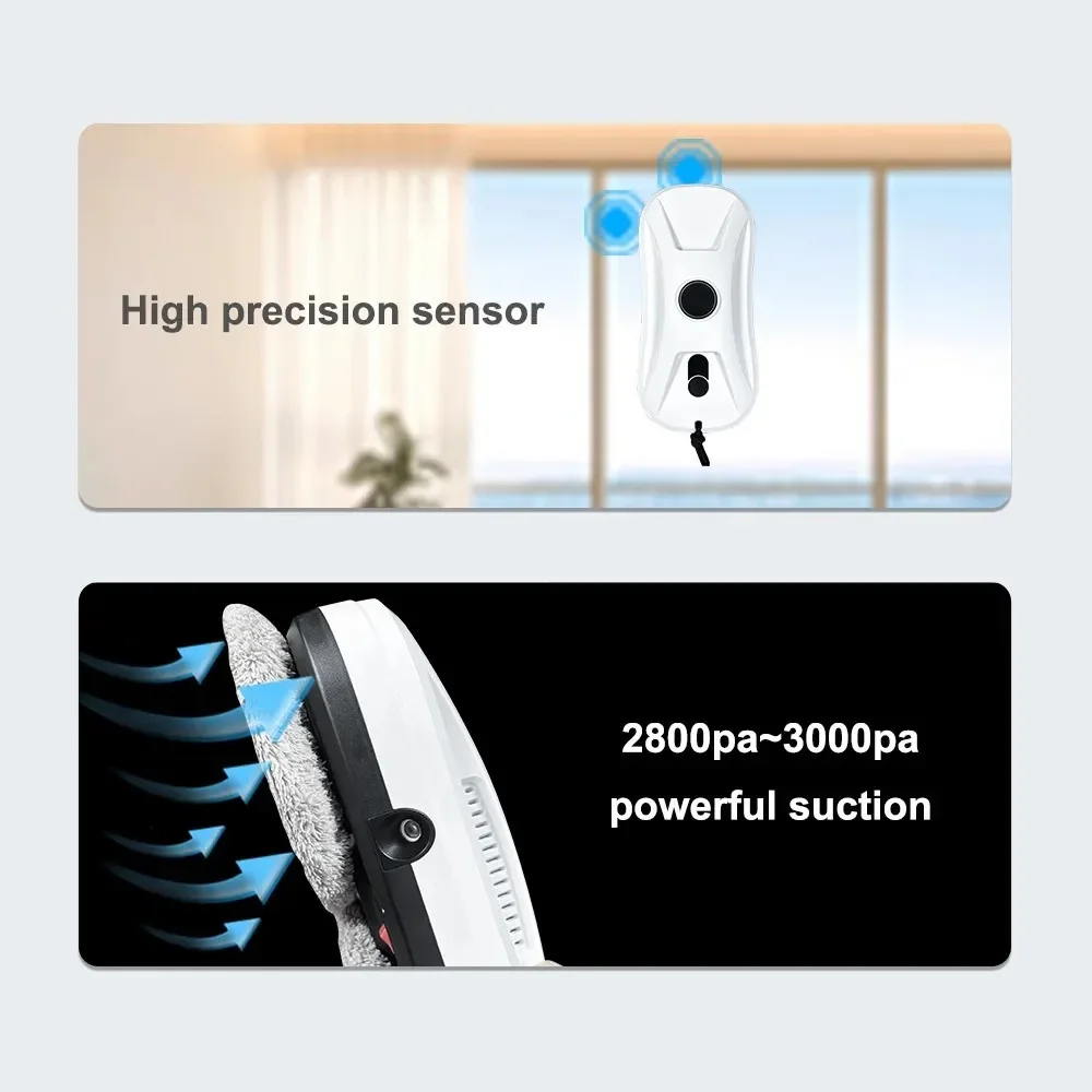 DIVEDEER Modello automatico di spruzzo d'acqua a due vie lavavetri elettrico domestico intelligente macchina per la pulizia dei vetri one-touch