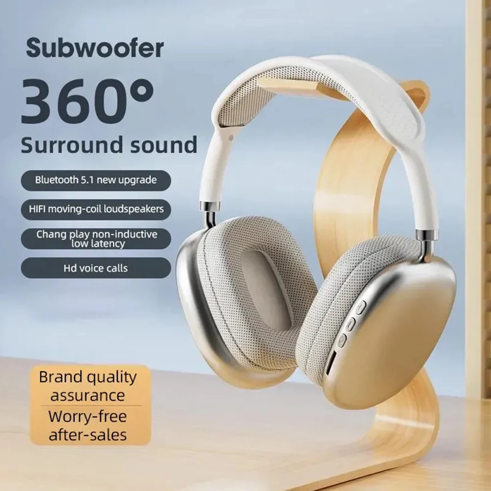 Auriculares inalámbricos P9 con Bluetooth, audífonos con micrófono para deportes al aire libre, videojuegos, cancelación de ruido
