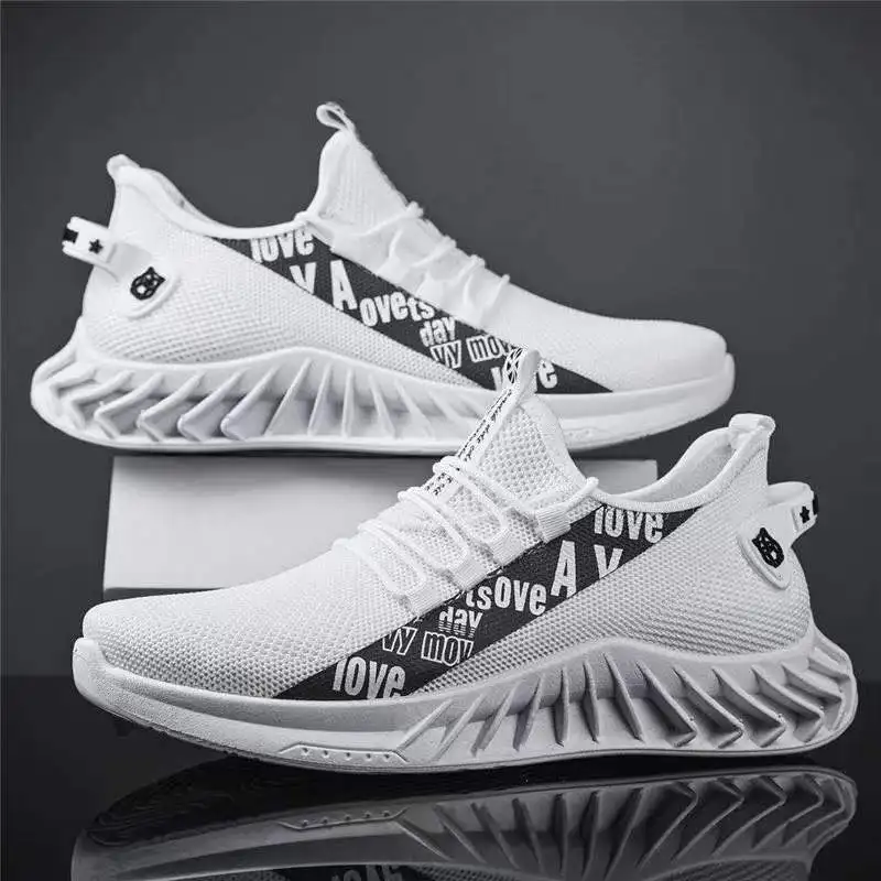 Zapatillas de deporte informales transpirables de malla para hombre, suela suave antideslizante, cómodas, para correr al aire libre, zapatos deportivos ligeros para estudiantes a la moda