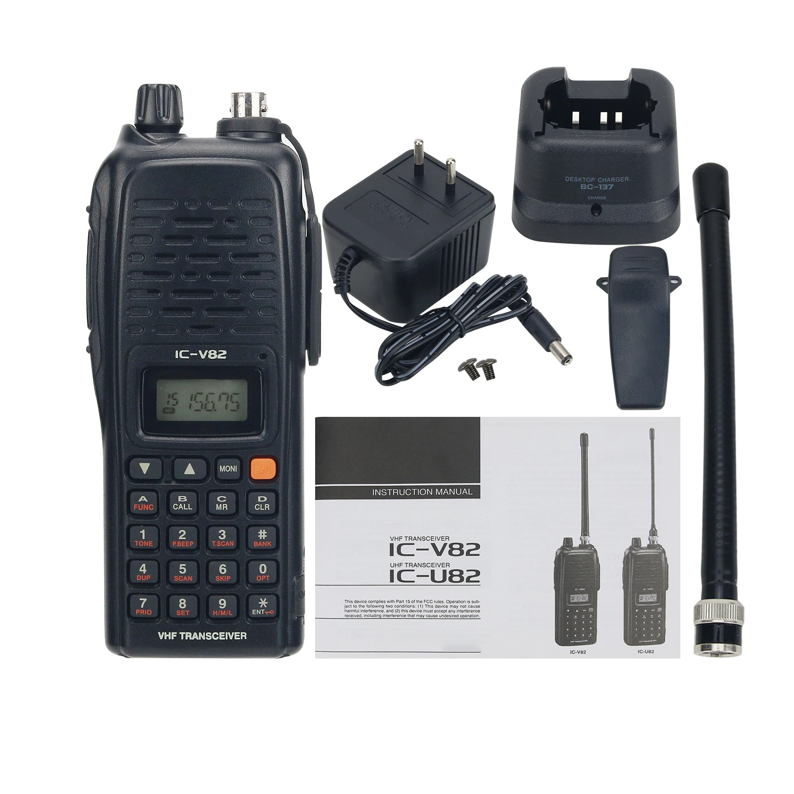 IC-V82 7w 3-7km UKW-Transceiver UKW-Radio tragbarer Walkie-Talkie-Handheld-Transceiver