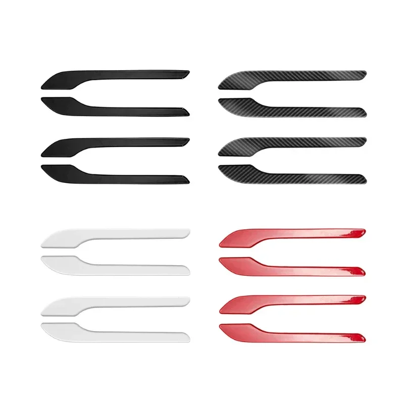 4 unids/set ABS fibra de carbono manija de puerta de coche cubierta envolvente pegatinas accesorio para Tesla modelo Y lanzamiento 2025 modelo 3/Y/3 Highland 2024
