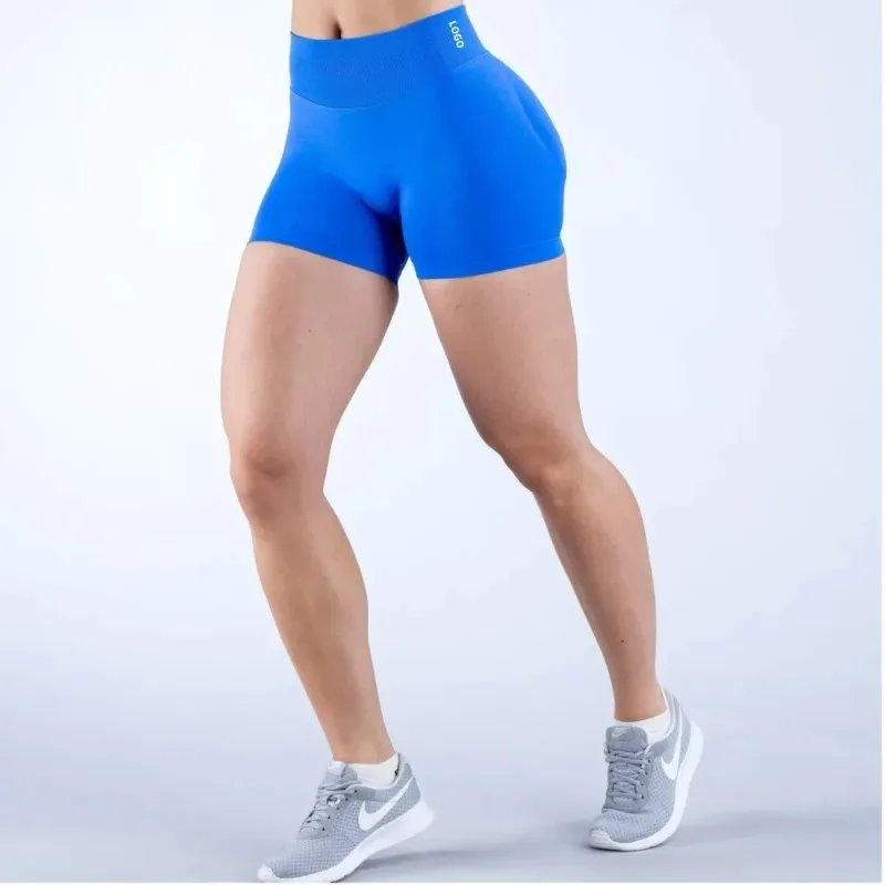 Summer High Waisted Yoga Shorts for Women Fashionable and Sexy Running Fitness Pants Solid Color Yoga Leggings Elastic Tights