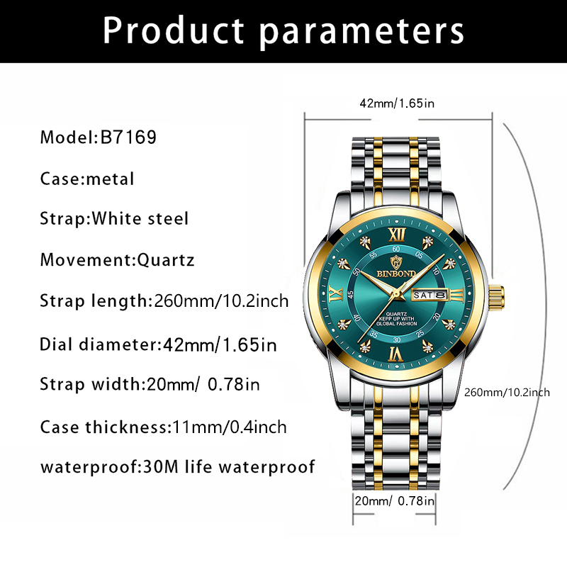 2024 Top Marke Luxus Mode Taucher Uhr Männer 30ATM Wasserdicht Datum Uhr Sport Uhren Herren Quarz Armbanduhr Relogio Masculino