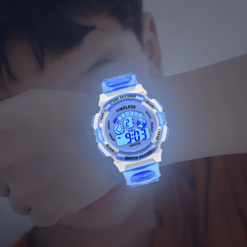 นาฬิกาอิเล็กทรอนิกส์สําหรับชายหญิงเด็ก Luminous Dial กีฬาทหารนาฬิกาสําหรับเด็กกันน้ํา Multi-Function นาฬิกาดิจิตอล