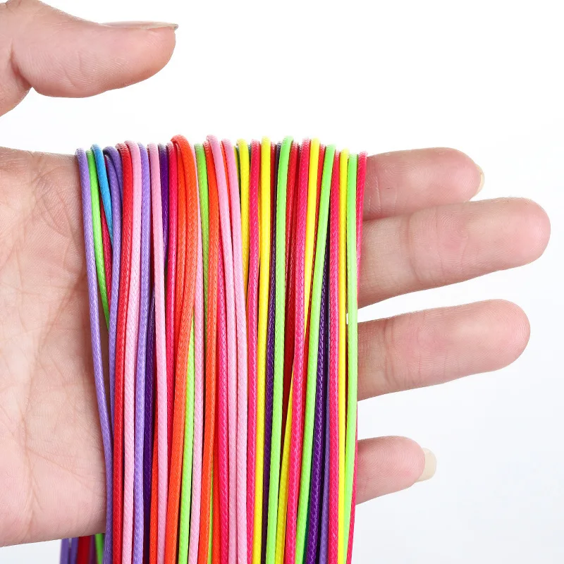 10-50 pçs diâmetro 1.5/2mm cordão de couro colar com fecho corda trançada ajustável para fazer jóias diy colar pulseira suprimentos