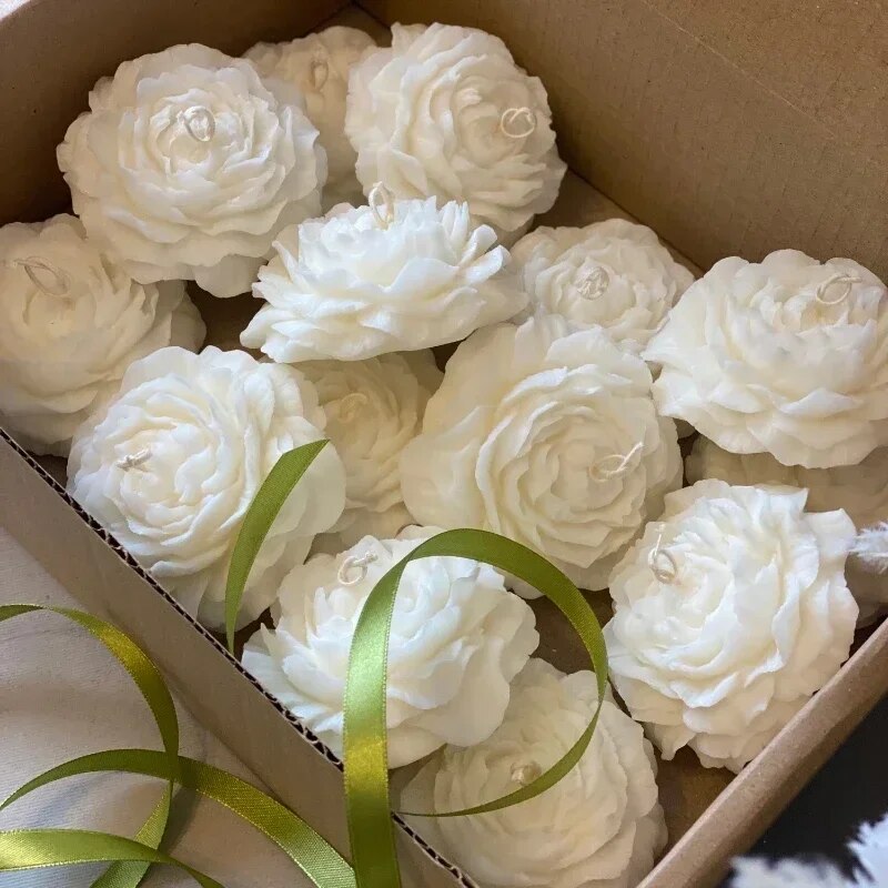 3D 牡丹キャンドルシリコーン型 DIY レリーフフラワーソープ樹脂石膏型家の装飾チョコレートケーキアイスベーキング作成ツールギフト