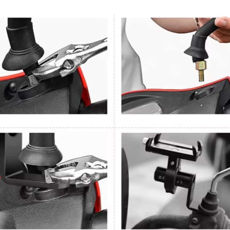 Suporte do telefone da motocicleta guiador suporte da bicicleta espelho retrovisor montar extensor de segurança bloqueio rápido suporte telefone