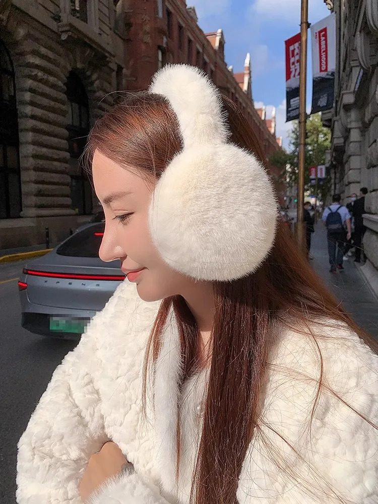 Orejeras nuevas para otoño e invierno para mujer, orejeras cálidas y gruesas para viajes al aire libre con protectores de oídos de felpa, 2023