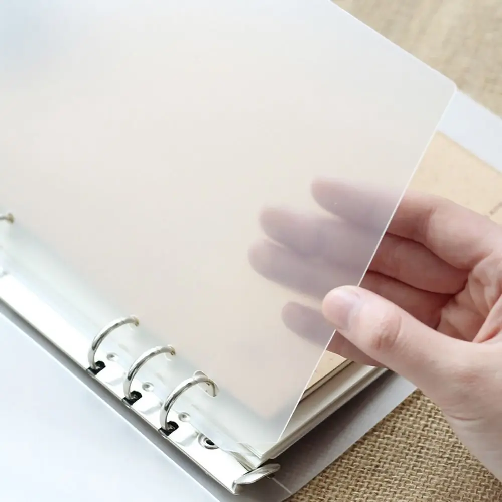 10Pcs A4 A5 A6 A7 Notebook Divider Stationery Accessories Matte Inner Paper Separator Universal PP Binder Organizer Baffle