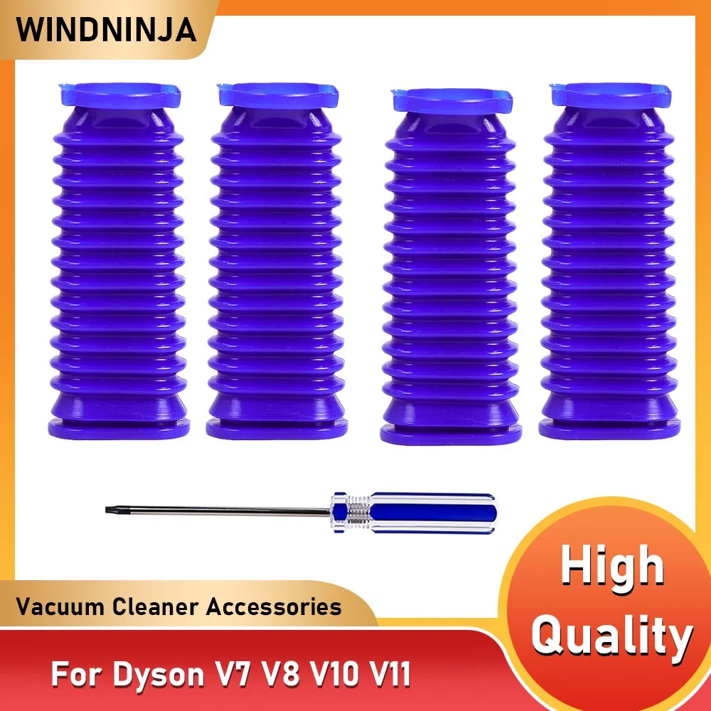 Lower Duct Hose for Dyson V7 V8 V10 V11 Vacuum Cleaner Soft Roller Soft Roller Flexible Soft Rubber Tube Nozzel Blue Hose Part