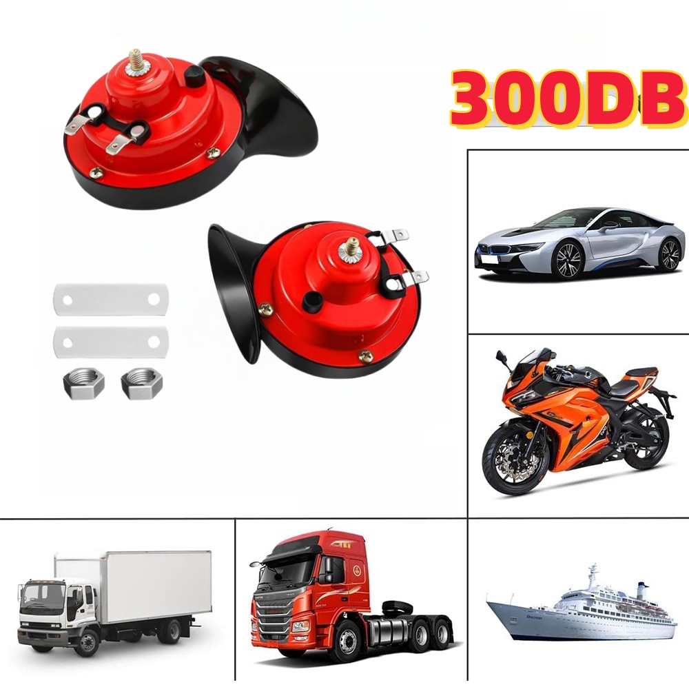 Super Głośne Klaksony Pociągowe 12V 300DB Wodoodporny Głośnik Samochodowy Uniwersalny Samochód Motocykl Ciężarówka Łódź Sygnał Dźwiękowy Elektryczny