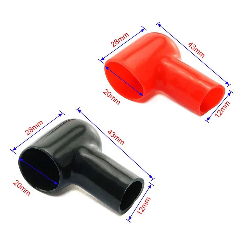 8 Chiếc Pin Ô Tô Cách Nhiệt Bao Đỏ Đen Nhà Ga Khởi Động Vòng Cao Su 20X12MM PVC Cáp Chốt Giờ Bảo Vệ bao Da Chốt Giờ Mũ Lưỡi Trai Tự Động