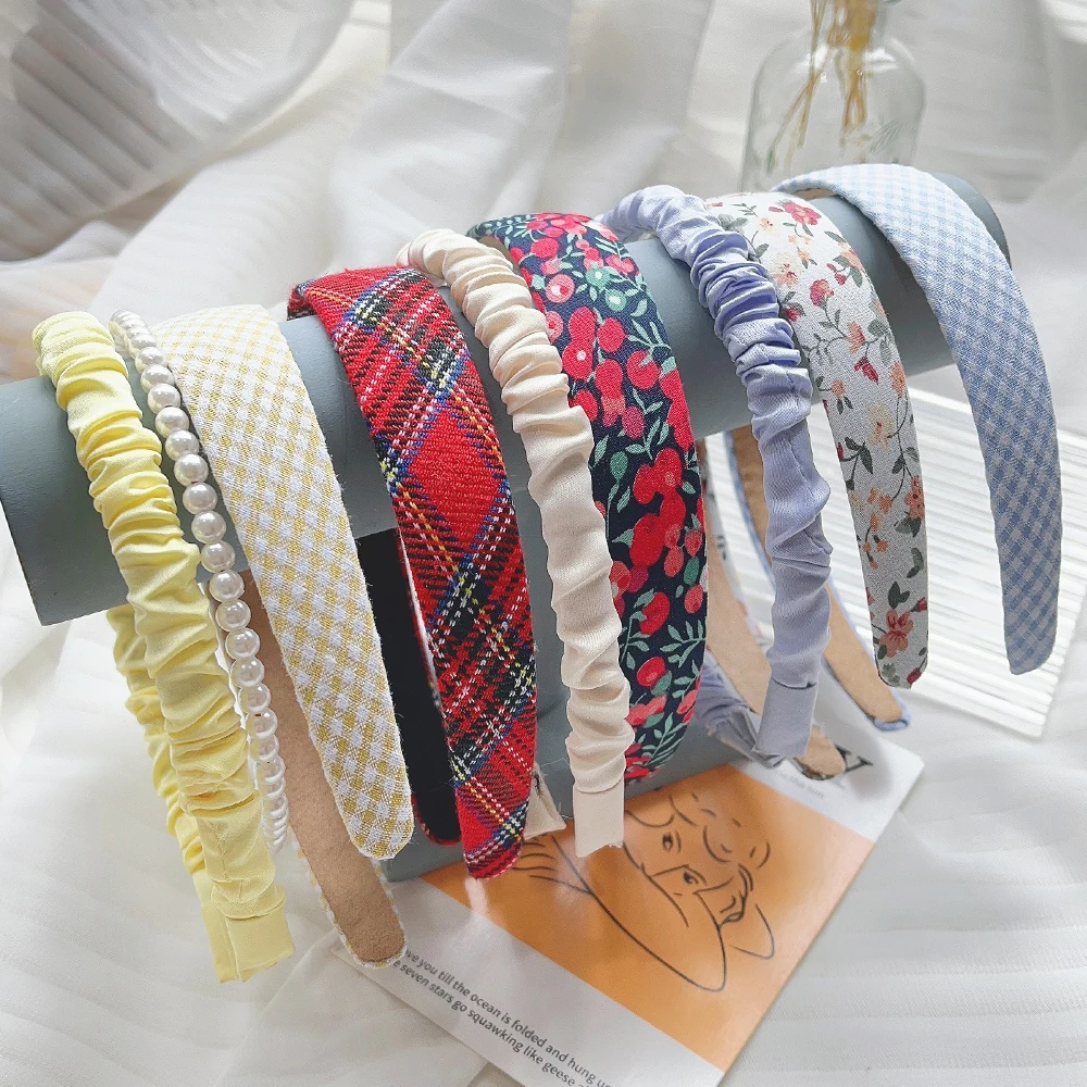 3 pçs/set mulheres meninas pano faixas de cabelo flor pérola bandana hairband argola de cabelo moda feminina acessórios para o cabelo presentes