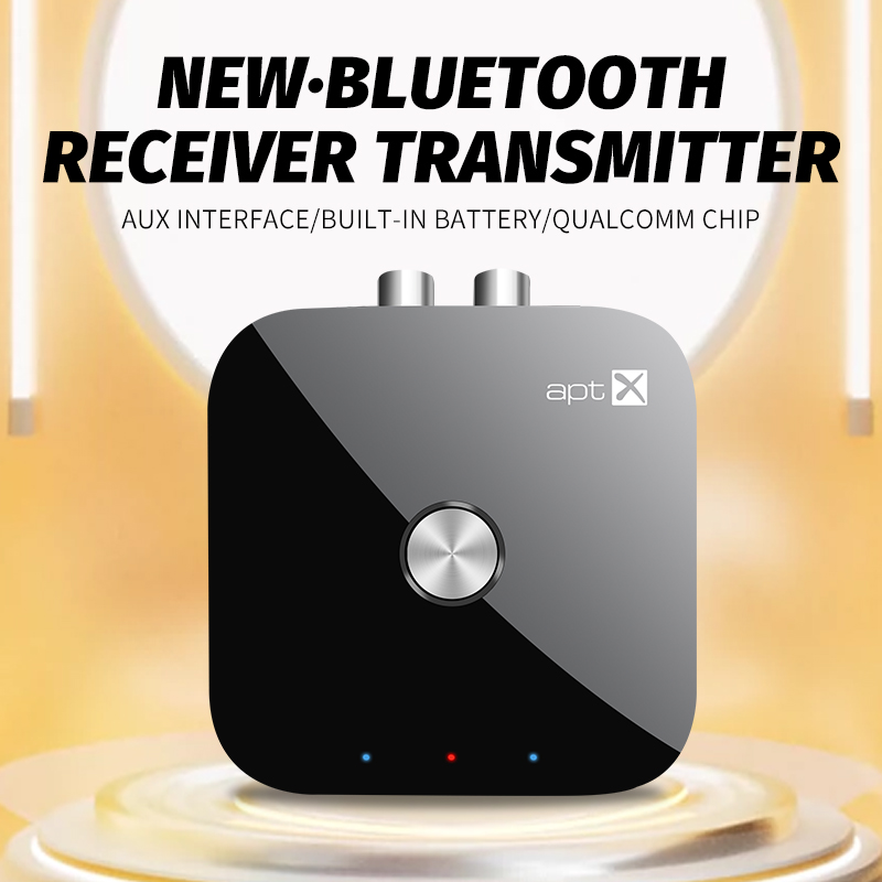 APTX Bluetooth5.4 Audio Zender Ontvanger aptX-Adaptive/HD/LL 3.5MM AUX Multipoint 2in1 Draadloze Adapter Hifi Stereo Met Microfoon
