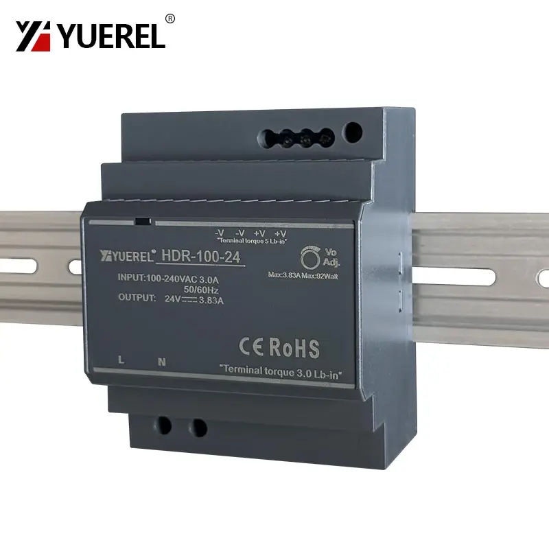 Ultrathin Switching Power Supply HDR 15W 30W 60W 100W 150W 12V 24V Rail Type Transformer
