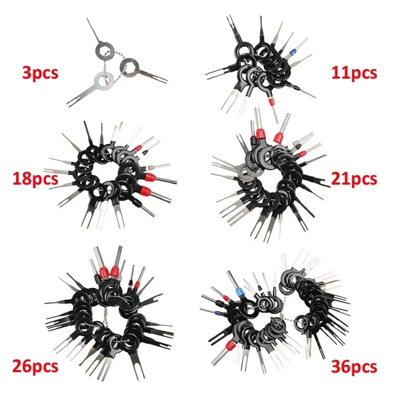 41/26 stücke Auto Terminal Entfernung Kit Box Draht Stecker Stecker Extractor Puller Release Pin Extractor Set Terminal Stecker Reparatur werkzeuge