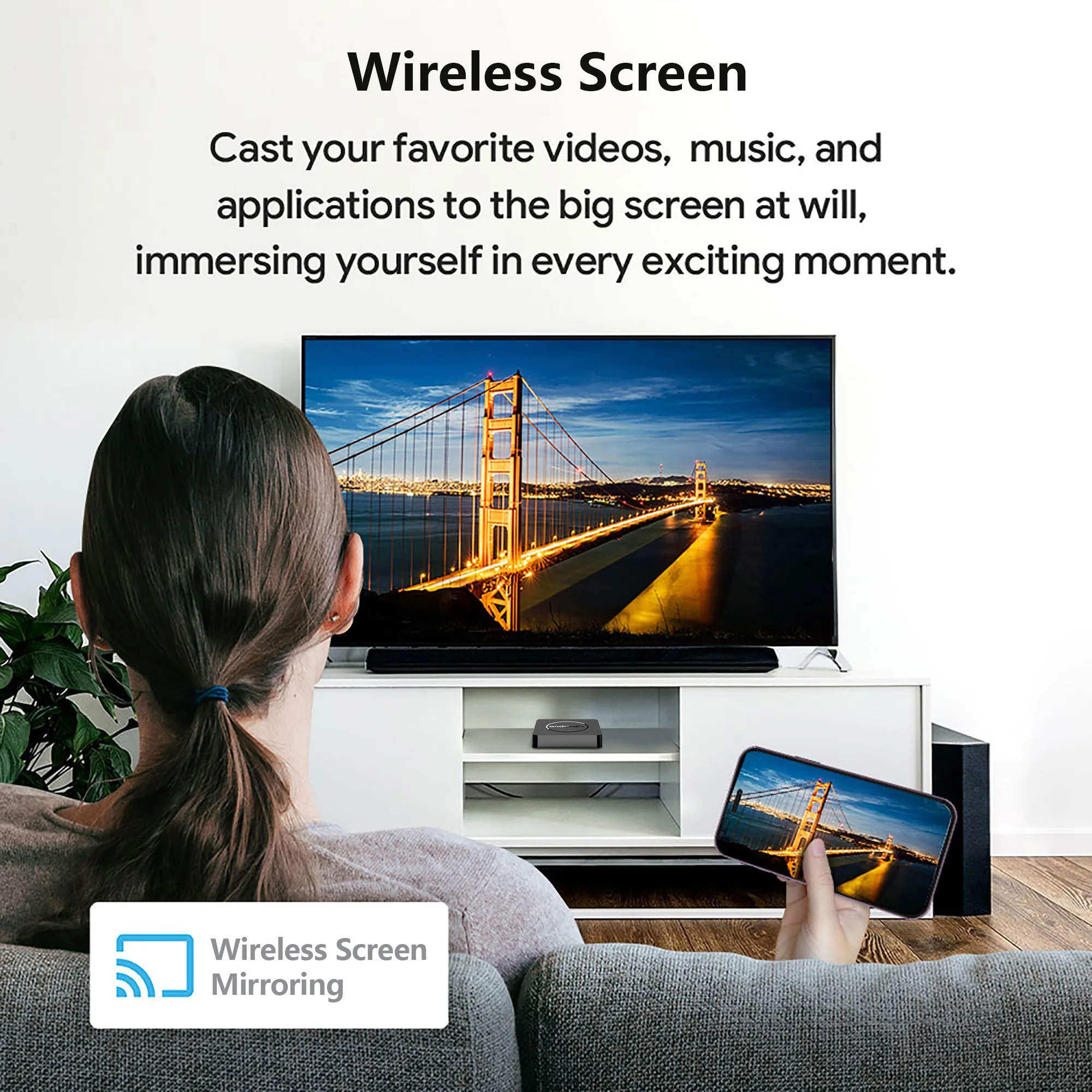 Q1 Smart TV Box Android13 Allwinner H313 Google Assistant 2GB16GB Dual 2.4G5.8GWifi Bluetooth 4K HDR10 Stream Media Player