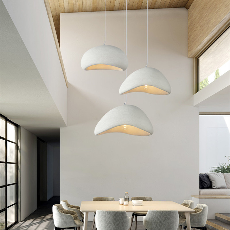 Candelabro Wabi Sabi hecho a mano con isla moderna para restaurante, cafetería, Bar, comedor, dormitorio, iluminación LED para interiores, lámpara colgante Art Deco