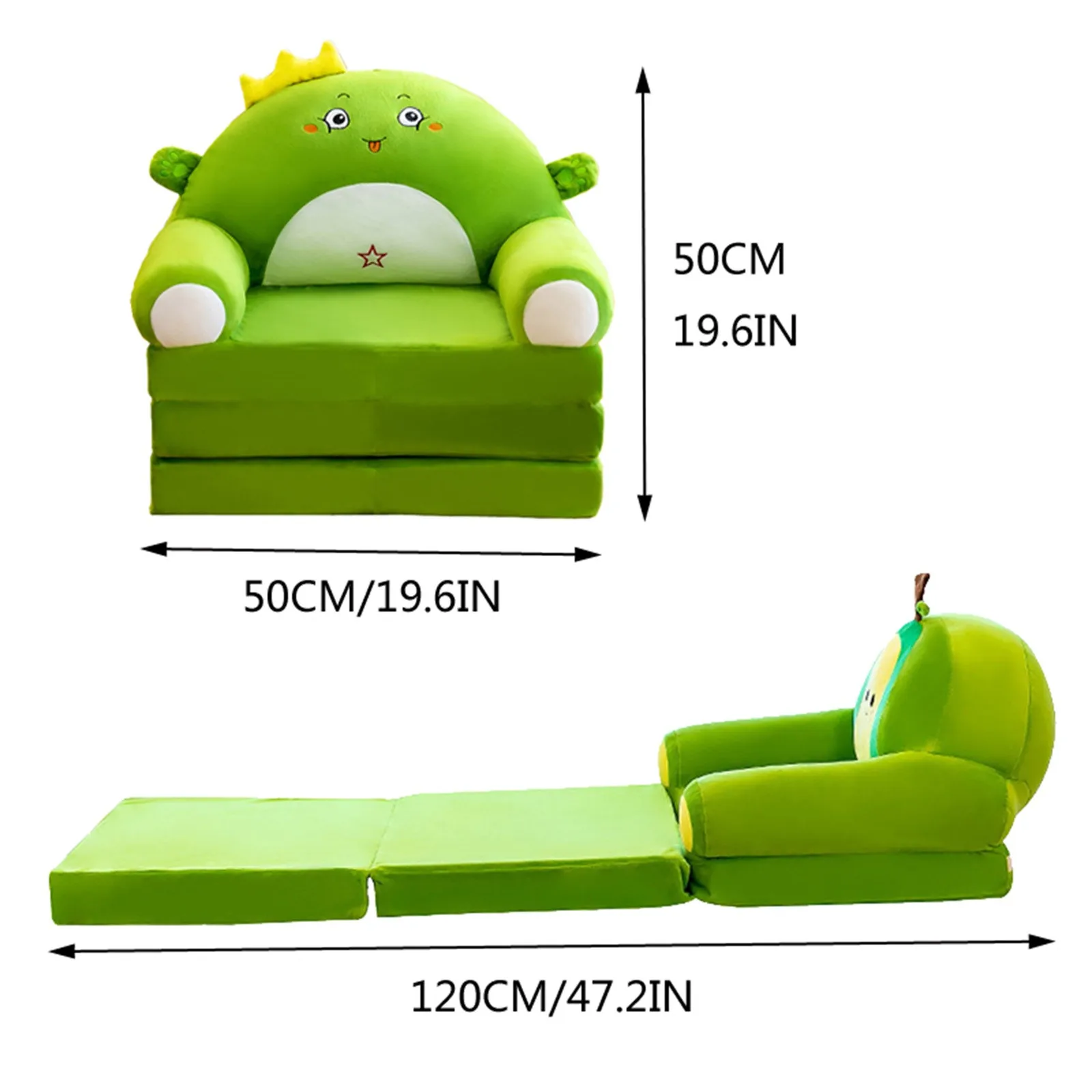 Cushion Plush Sofa case Backrest Armchair 2 In 1 Foldable Sofa Cute Cartoon Lazy Sofa Flip Open Sofa case Without Pp Cotton