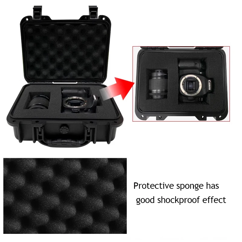 Hard Carry Tool Case Bag Waterproof Hard Case Tool Box Storage Box Equipment Instrument Tool box Organizerbox Outdoor Suitcase