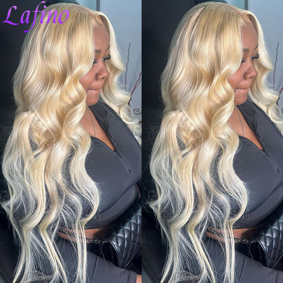 Peluca Frontal de encaje 613 HD 13x6 Rubio cuerpo ondulado pelucas de cabello humano de color Frontal de encaje para mujeres peluca brasileña 13x4 de encaje prearrancada