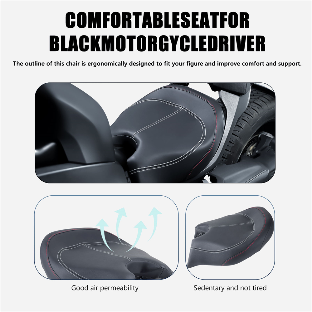 219400795   Schwarzer Fahrer-Komfortsitz für Can-Am Ryker 600 Ryker 900 2019–2023