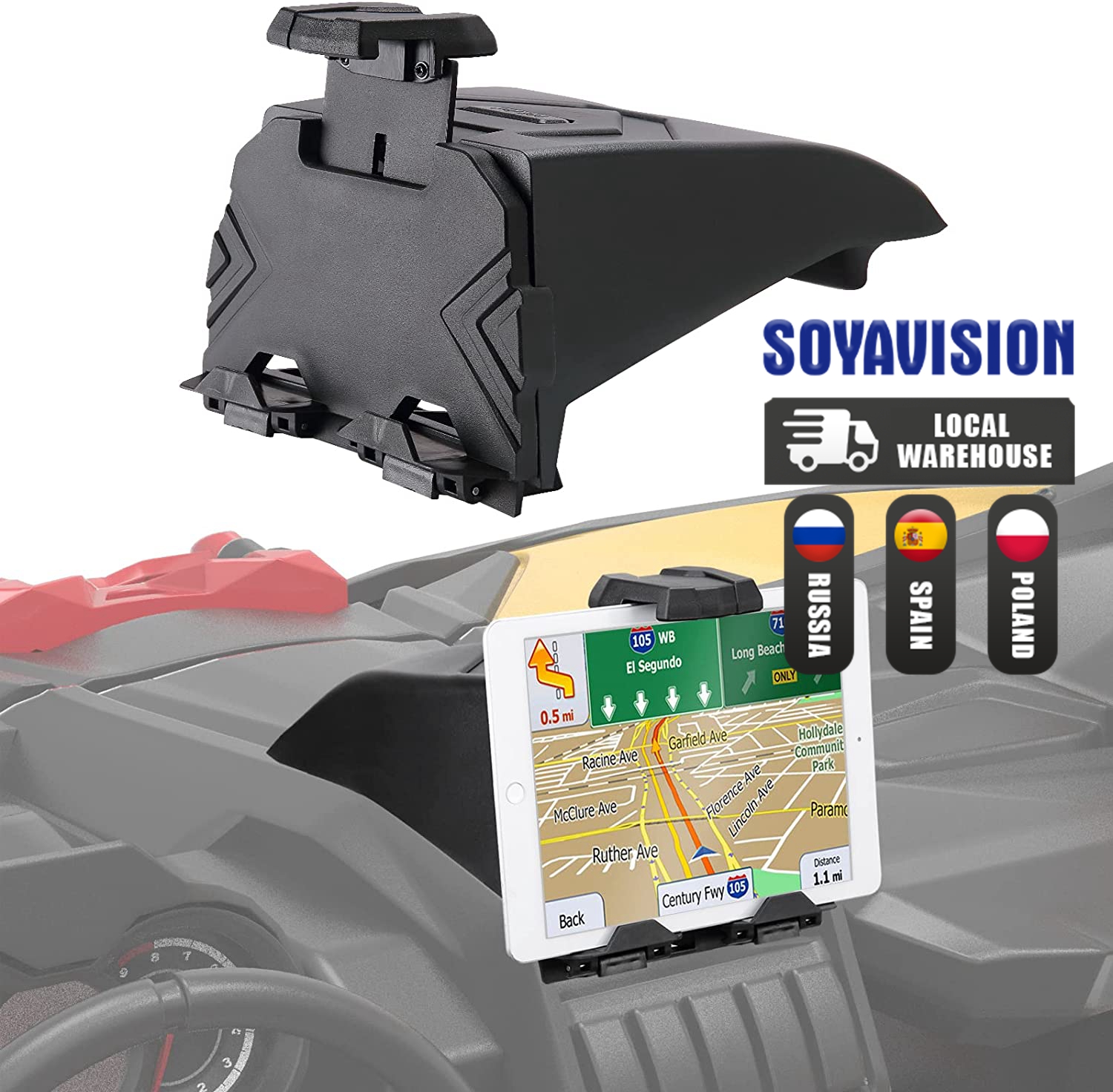UTV 電子タブレットデバイスホルダー GPS 収納ボックス Can-Am Maverick x3 アクセサリー用 715002874