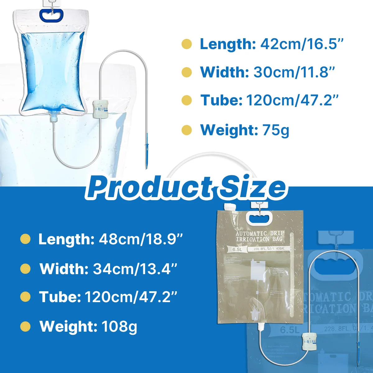Gardening automatic watering bag, adjustable water volume, large capacity, automatic watering for 15 days, garden tool