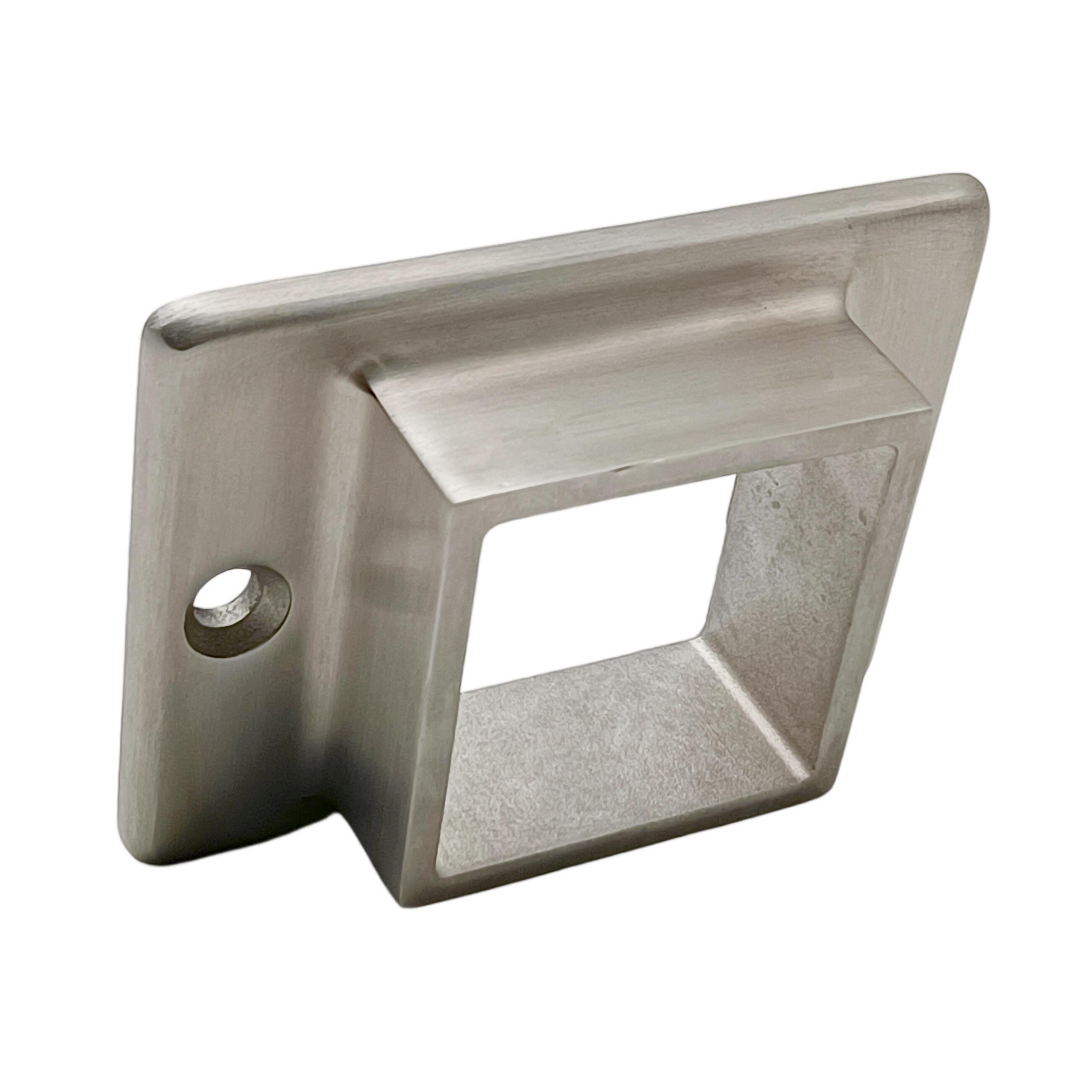 316 스테인리스 스틸 새틴 광택 타원형 난간 베이스 플랜지, 38.1mm 사각형 계단 난간 포스트