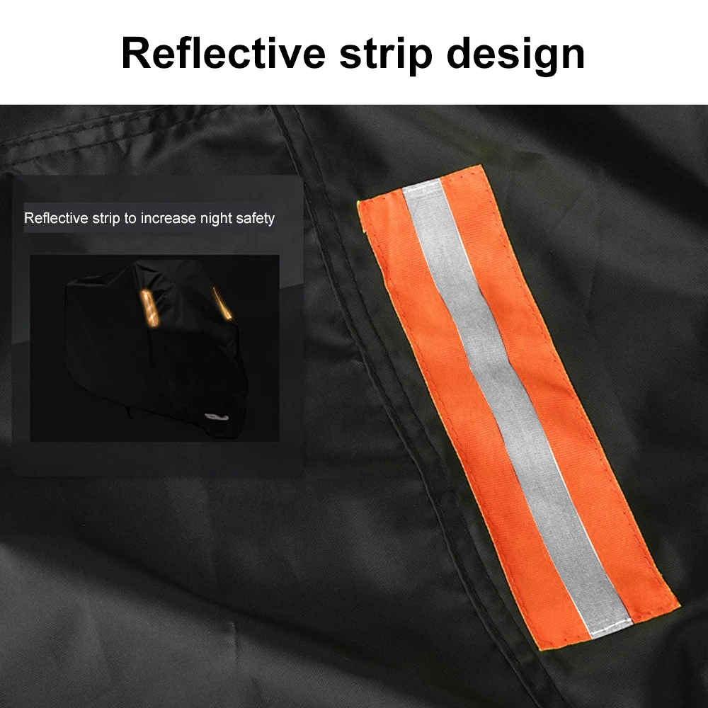 Cubierta impermeable 210D para motocicleta, lona para motocicleta al aire libre, cubierta protectora de poliéster UV para lluvia y nieve para motocicletas y Scooters