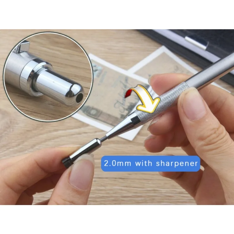 Mechanical Pencil Set 0.3 0.5 0.7 0.9 1.3 2.0mm Full Metal Art Drawing Painting Automatic Pencil Office School Supply Stationery