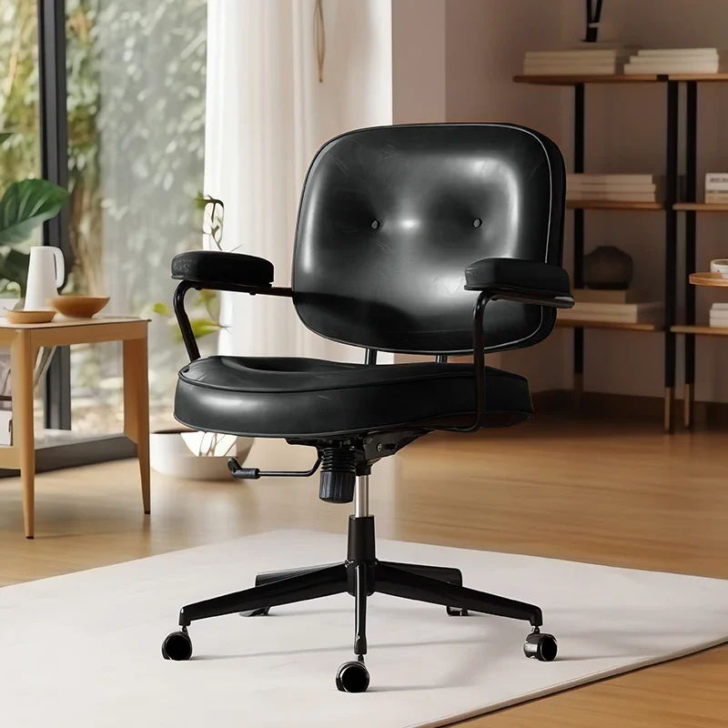 Bancos giratórios ergonômicos confortáveis, cadeira de escritório, computador, casa, quarto, escritório, sedentário, banco traseiro, retro