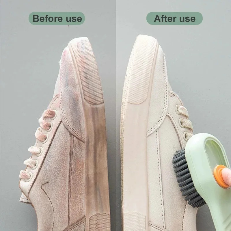 1pc Multi-funktion automatische spot schuh pinsel weiches haar hand druck hängen loch geeignet für kleidung teppich kunststoff griffe